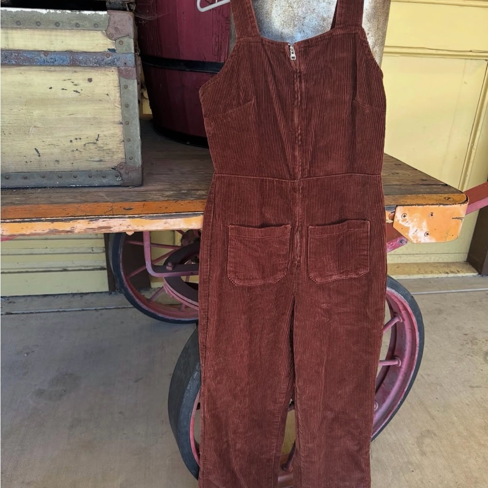 Free People Brown Corduroy Jumpsuit